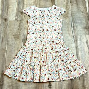 Laura Ashley tiered floral cotton poplin dress size 4/5